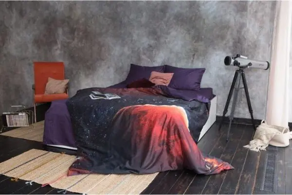 Постельное бельё "Этель" 1.5 сп Red planet 143*215см, 160*240 см, 50*70 см - 2 шт