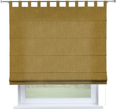Римская штора «Кортин», канвас горчица, на петлях