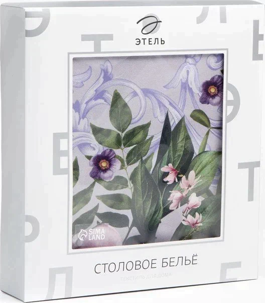 Набор столовый "Этель" Цветочный этюд, скатерть 180*150 см, салф. 40*40 см-8 шт, 100% хл