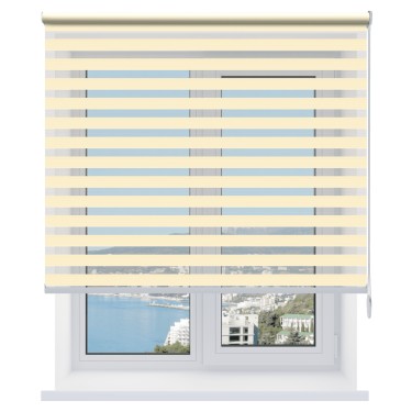 Рулонная штора День-ночь Diamond кремовый