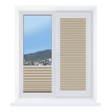 Штора плиссе Лен ВО бежевый