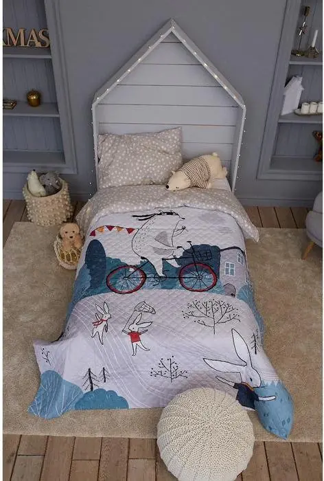 Покрывало "Этель" 2 сп Brave bear, 180*220 см, микрофибра