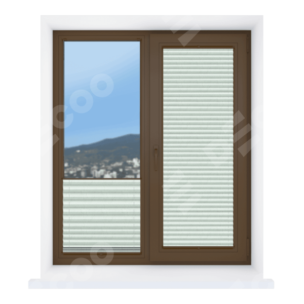 Штора плиссе ткань Краш FR мятный