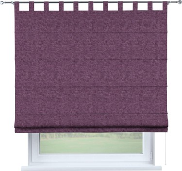 Римская штора на петлях «Кортин», ткань лён димаут, брусника