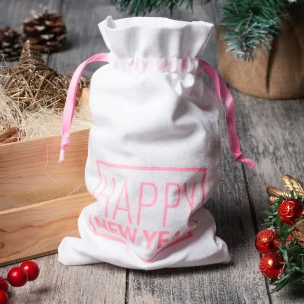 Набор в мешочке "Happy New Year" полотенце 40х73см, формочки для запекания 3 шт