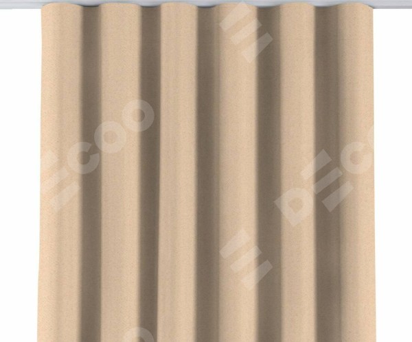 Комплект штор на тесьме «Волна», ткань блэкаут с блеском бежевый