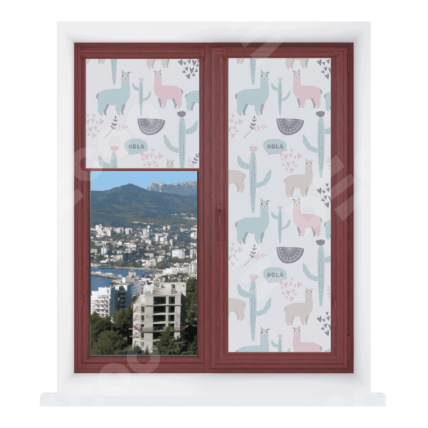 Рулонная штора Уни 2 с принтом Милый лама