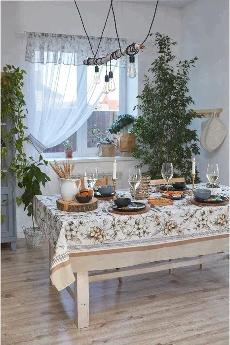Скатерть "Этель" Floral mood 110х147 см,  100 % хлопок, репс 210 гр/м2