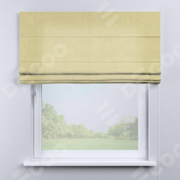 Римская штора «Кортин» для проема, ткань софт однотонный молочный