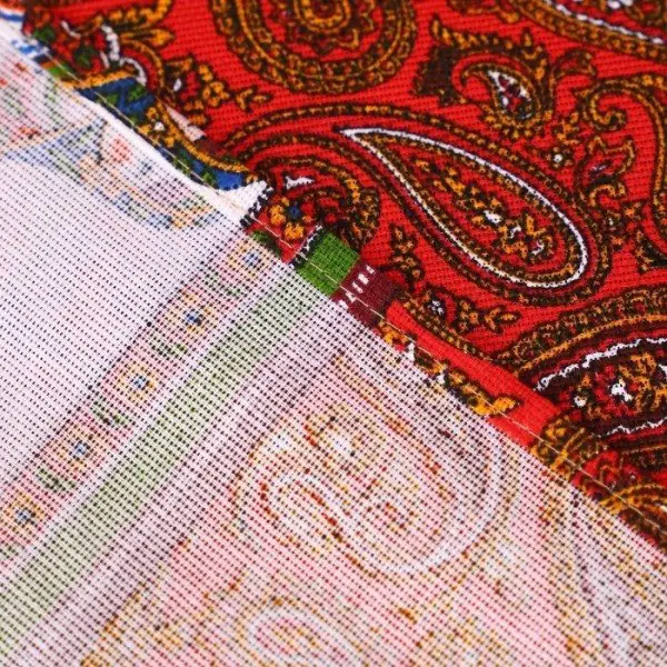 Скатерть 150х150 см "Матрешка", красный, рогожка, хл 100%