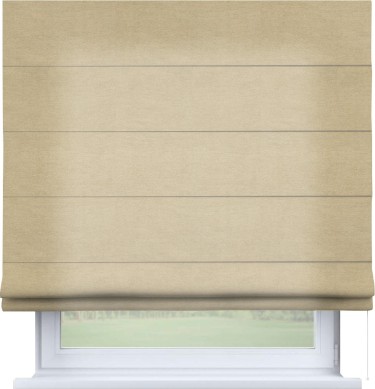 Римская штора «Кортин» для проема, ткань вельвет бежевый