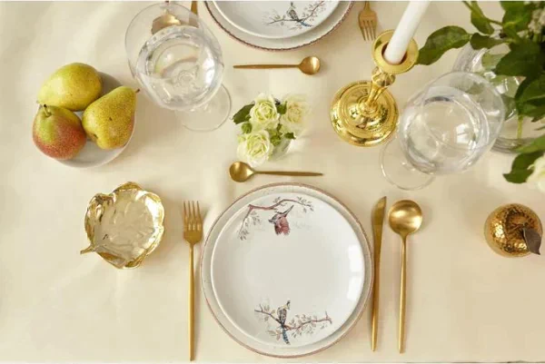 Скатерть Этель Elegance 150*110 +/-3см, цв.молочный, пл. 192 г/м2, хл с ВГМО