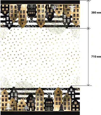Скатерть «Этель: Золотой город» 180 × 147 см с ГМВО, 100 % хлопок, саржа, 190 г/м²
