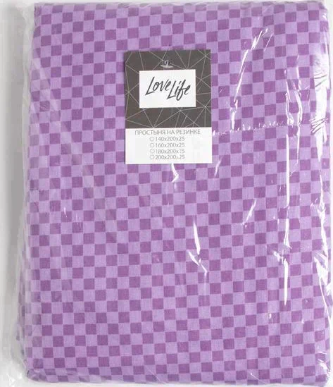 Простыня на резинке LoveLife "Закат" 200*200*25 см, 100% хлопок, поплин, 125 г/м²