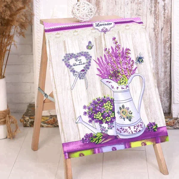 Полотенце  45х60 см, Лаванда (рис.3), вафля, 160 гр/м2, хлопок 100%