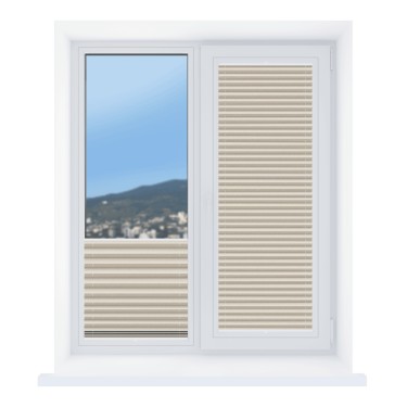 Штора плиссе ткань Виват бежевый