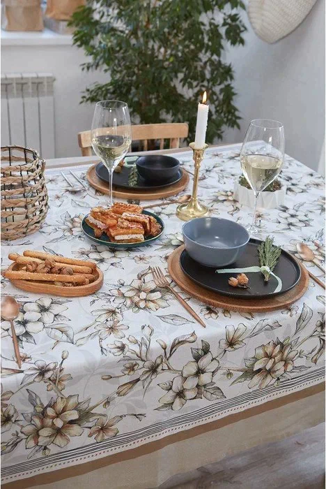 Скатерть "Этель" Floral mood 110х147 см,  100 % хлопок, репс 210 гр/м2