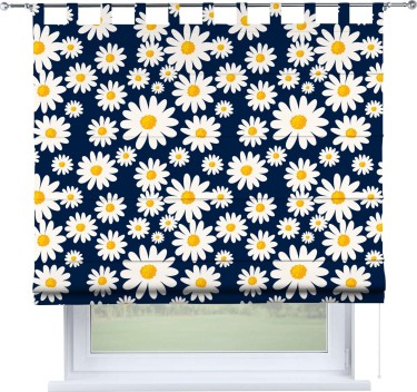 Римская штора на петлях «Яркие ромашки»