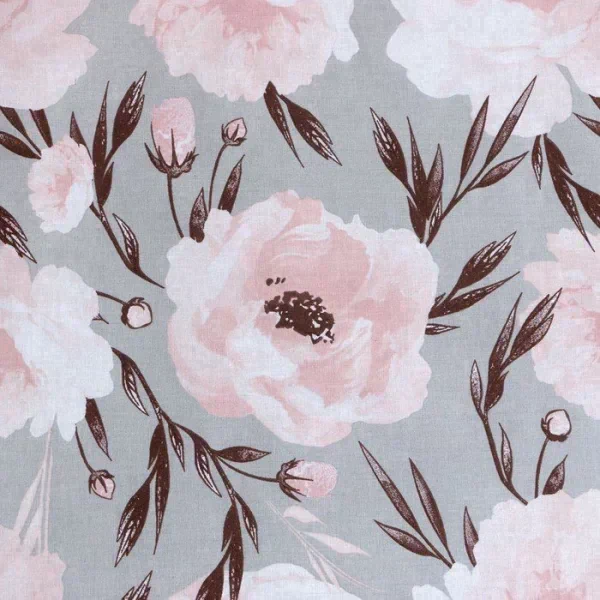 Постельное бельё Этель 1.5сп Peonies 143х215 см, 150х214 см, 50х70 см-2 шт, поплин,125 г/м2