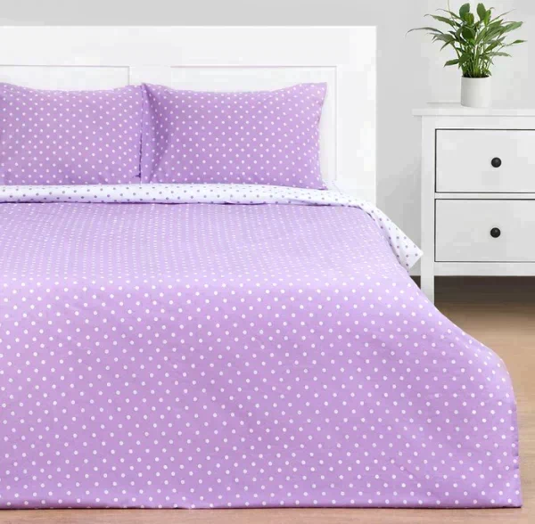 Постельное бельё «Этель» 1, 5 сп. Purple style 143х215, 150х214, 50х70-2 шт, поплин, 125г/м2