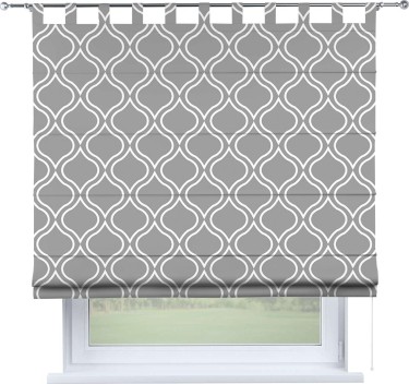 Римская штора на петлях «Тайны востока серый»