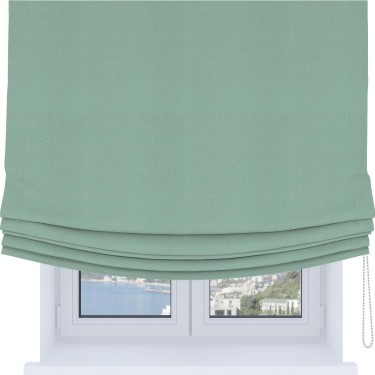 Римская штора Soft с мягкими складками, ткань блэкаут однотонный ментоловый