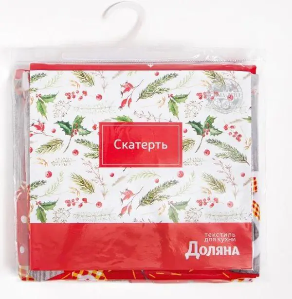 Скатерть Доляна «Домашний уют» 145×260 см, 100% п/э