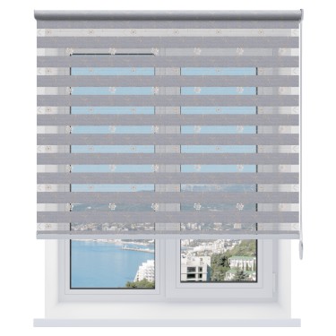 Рулонная штора День-ночь Elegant серый