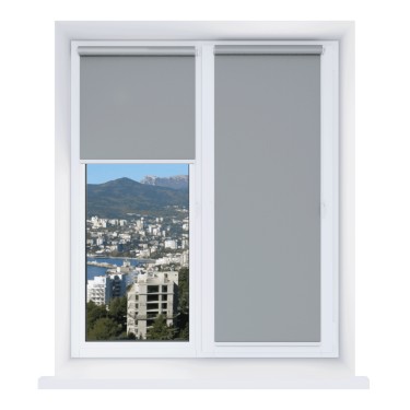 Рулонная штора Мини Респект DM темно-серый 88