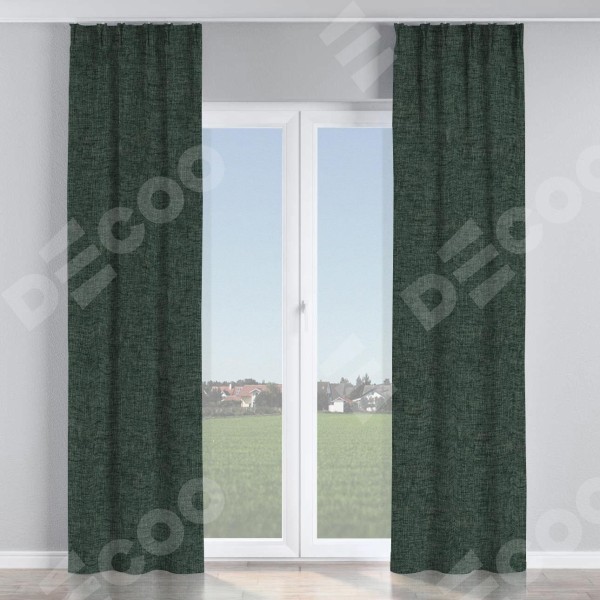 Комплект штор на тесьме «Кустик», рогожка димаут графит