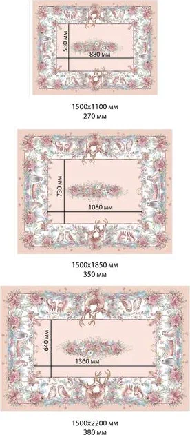 Скатерть Этель "Pink magic" 150х110см +/-3см с ГМВО, хл100%