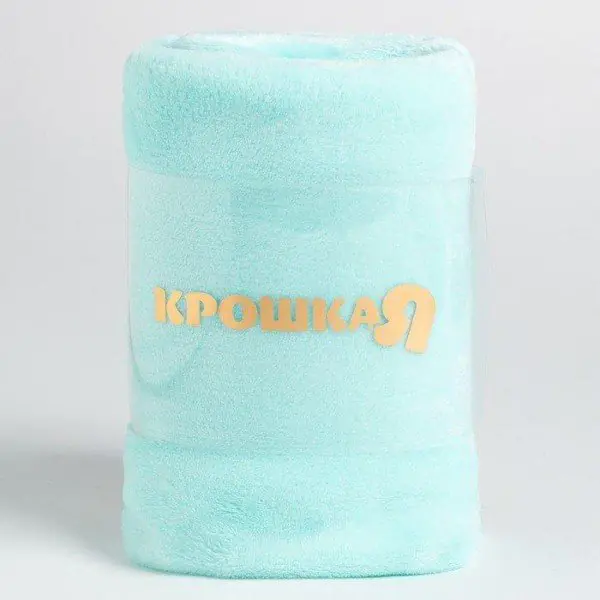 Плед Крошка Я 85х100 см, цвет бирюзовый, 100% полиэстер