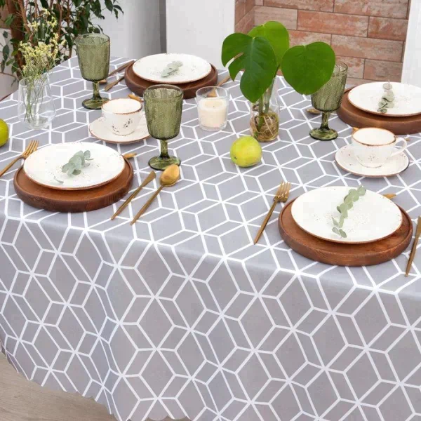 Скатерть Доляна Hexagon 145х220 см, 100% п/э