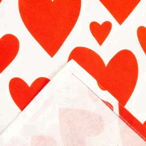 Полотенце "Этель" Red hearts 40х73см, 100% хл, саржа 190 г/м2