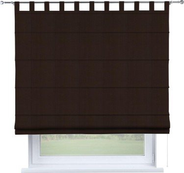 Римская штора на петлях «Кортин», ткань блэкаут однотонный, тёмно-коричневый