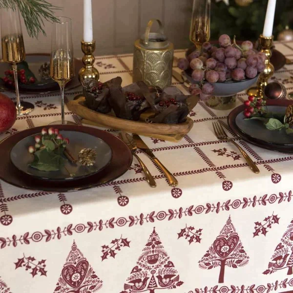 Скатерть "Доляна" Merry Christmas 146х110см, 100%хл, рогожка 164 г/м2