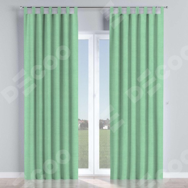 Комплект штор на петлях лён светло-бирюзовый