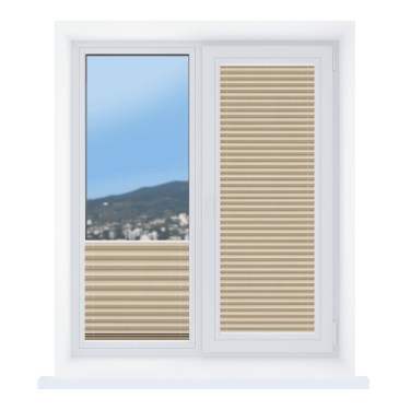 Штора плиссе Лен перламутр бежевый