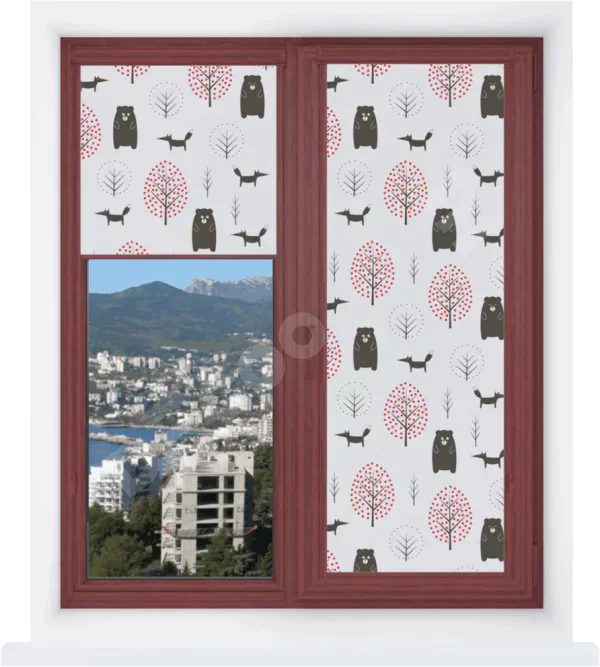 Рулонная штора Уни 2 с принтом Сканди лес