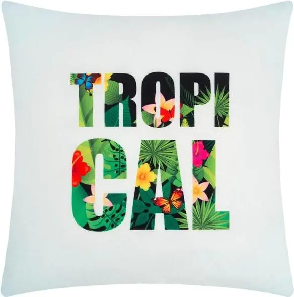 Подушка-плед Этель "Tropical", подушка 40*40±3 см, плед 100*150 см 100%п/э, 280 г/м2