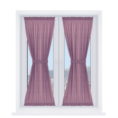 Штора песочные часы «Кортин» вельвет лиловый