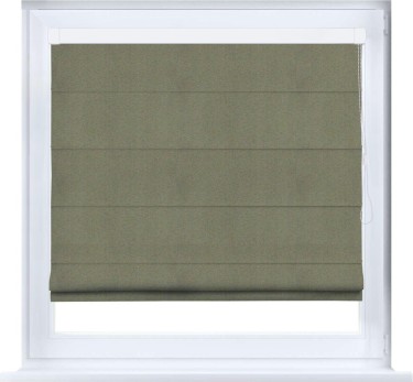 Римская штора «Кортин» кассетная, ткань блэкаут однотонный, серо-коричневый