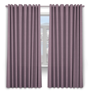 Шторы на люверсах ткань блэкаут однотонный, брусника