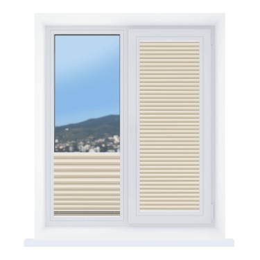 Штора плиссе Луна ВО кремовый