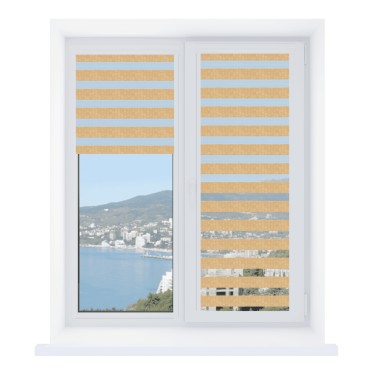 Рулонная штора День-ночь Уни 2 Barcelona бежевый, размеры от 20 до 120 см