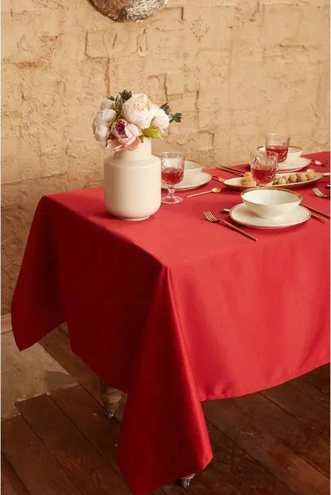 Скатерть "Этель" Cozy 150*180 +/-3см, цв.бордовый, пл. 192 г/м2, хл с ВГМО