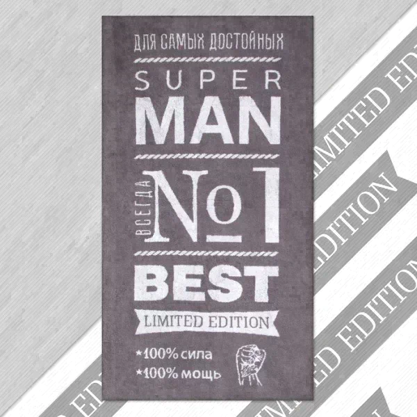 Полотенце махровое Этель "Super man" 70х130 см, 100% хлопок, 420гр/м2