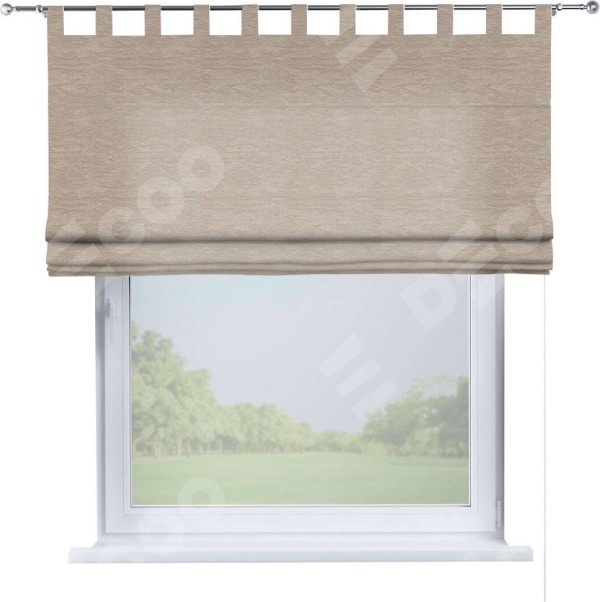 Римская штора на петлях «Кортин», ткань софт однотонный тёмно-бежевый