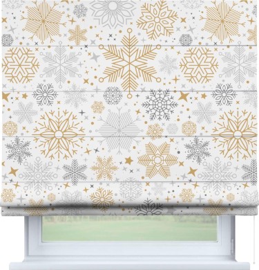 Римская штора «Кортин» для проема «Снежное очарование»