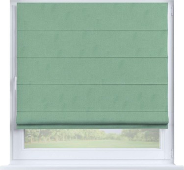 Римская штора «Кортин», блэкаут однотонный ментоловый, на створку